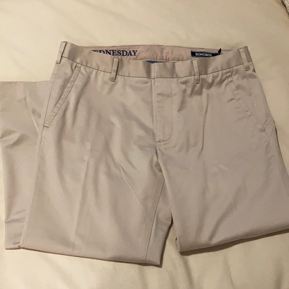 Khaki slim fit Wednesday Bonobos pants, Mens 34/36